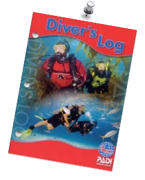 PADI dive log book